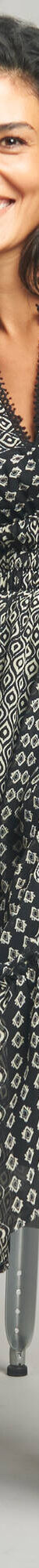 Robe longue en voile, imprimé ethnique (noir / beige) Robe longue en voile, imprimé ethnique (noir / beige)